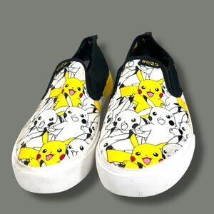 GROUND UP Pokemon Canvas Skate Style Sneakers Size 8 GenZ GenX Gamecore